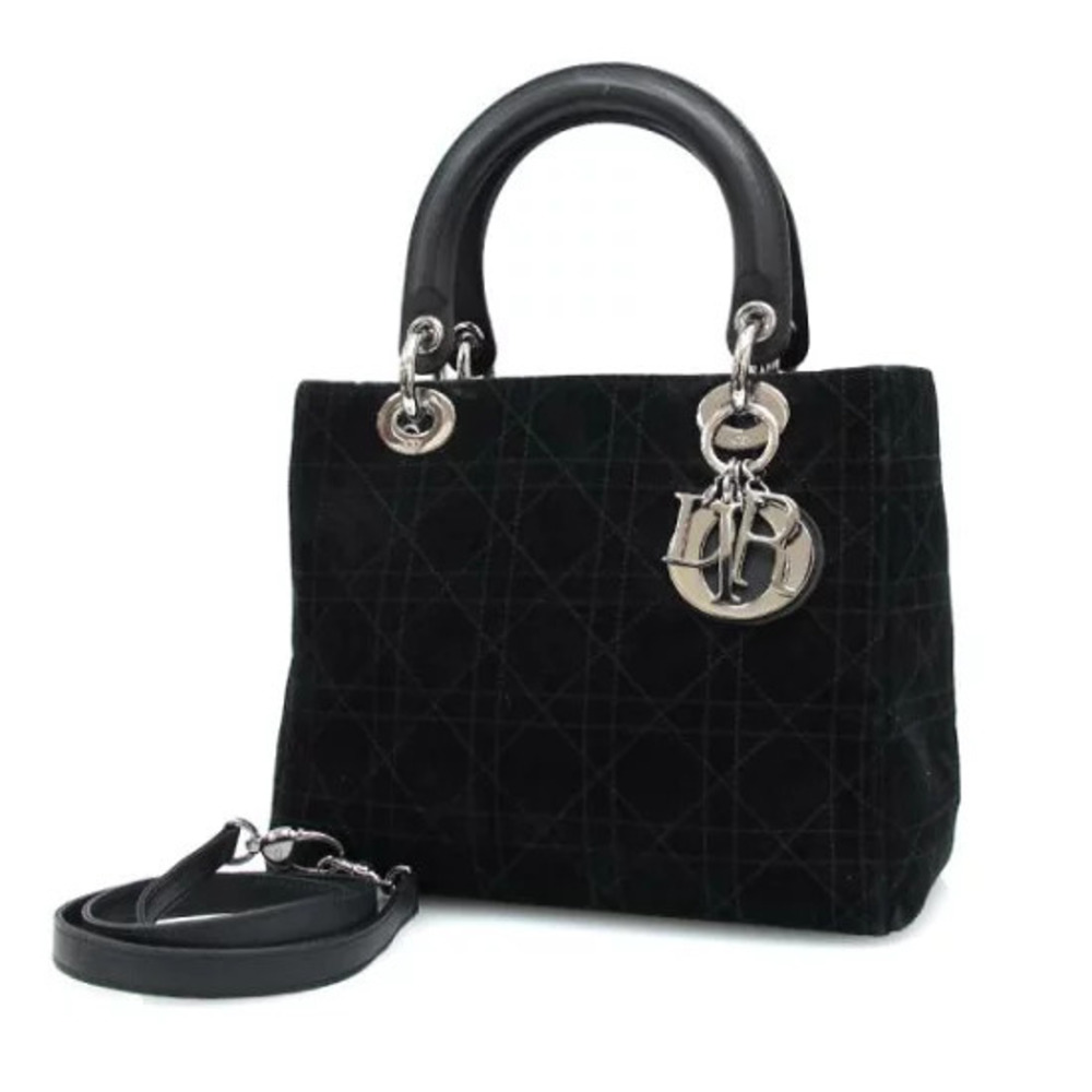 Christian Dior Lady Dior handbag iconic cannage quilting Black
